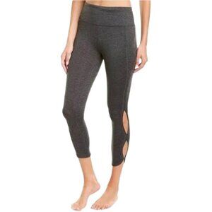 Woman's L FP Movement Charcoal Gray High Rise 3/4 Infinity Athletic Leggings